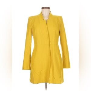 Zara Basic Collection Blazer Coat Jacket Vibrant Yellow Outerwear